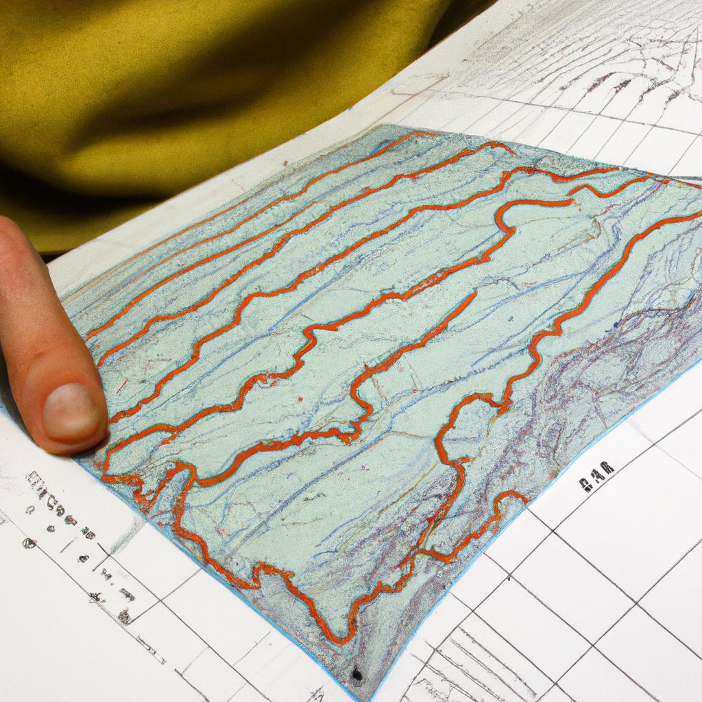Person reading a topographic map